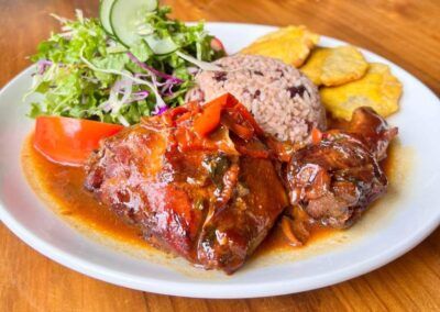Rice and Beans con pollo caribeño